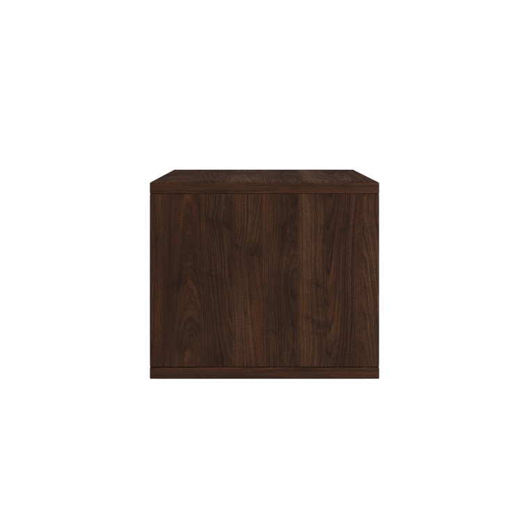 Wide Walnut Floating Bedside Table with Storage - Hiro
