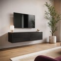 BUN/HIR002/98603 Small Black Floating Wall Mounted TV Stand - TV's up to 55" - Hiro