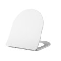 ROMCCSEATCH White Round Toilet Seat with Soft Close and Quick Release - Roma