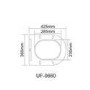 Close Coupled Closed Back Comfort Height Toilet with Soft Close Seat and Brushed Brass Push Button - Indiana