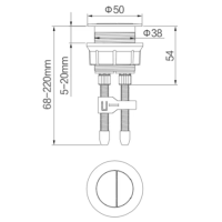 Brushed Brass 38mm Cistern Flush Button - Suitable for Roma Addison Austin Indiana Pendle Portland & Seren