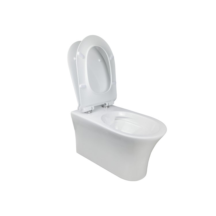 Wall Hung Rimless Toilet with Soft Close Seat – Indiana