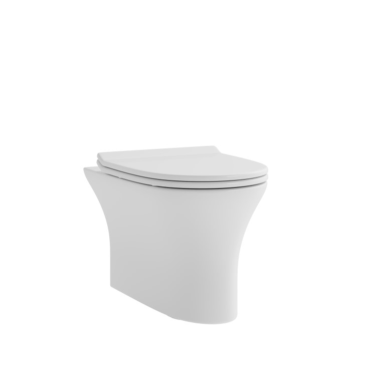 Wall Hung Rimless Toilet with Soft Close Seat – Indiana