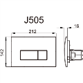 Indiana Wall Hung Toilet 820mm Pneumatic Frame & Cistern & Brushed Brass Flush Plate