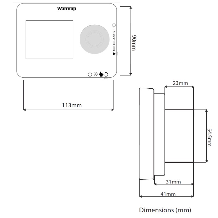 1sqm DCM Pro Electric Underfloor Heating Kit with Tempo Thermostat & Heated Towel Bar - Warmup