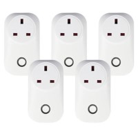 electriQ Smart Plug - Remote control your Mains Plugs from anywhere - Alexa/Google Home compatible - Five Pack