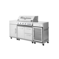 Boss Grill Alabama Signiture - 6 Burner BBQ in Stainless Steel With Fridge 
