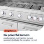 Boss Grill Alabama Signiture - 6 Burner BBQ in Stainless Steel With Fridge 