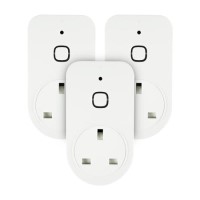 electriQ Smart Wi-Fi plug with power meter - Alexa/Google Home compatible - Triple Pack