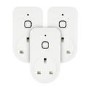 electriQ Smart Wi-Fi plug with power meter - Alexa/Google Home compatible - Triple Pack