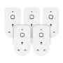 electriQ Smart Wi-Fi plug with power meter - Alexa/Google Home compatible - 5 Pack