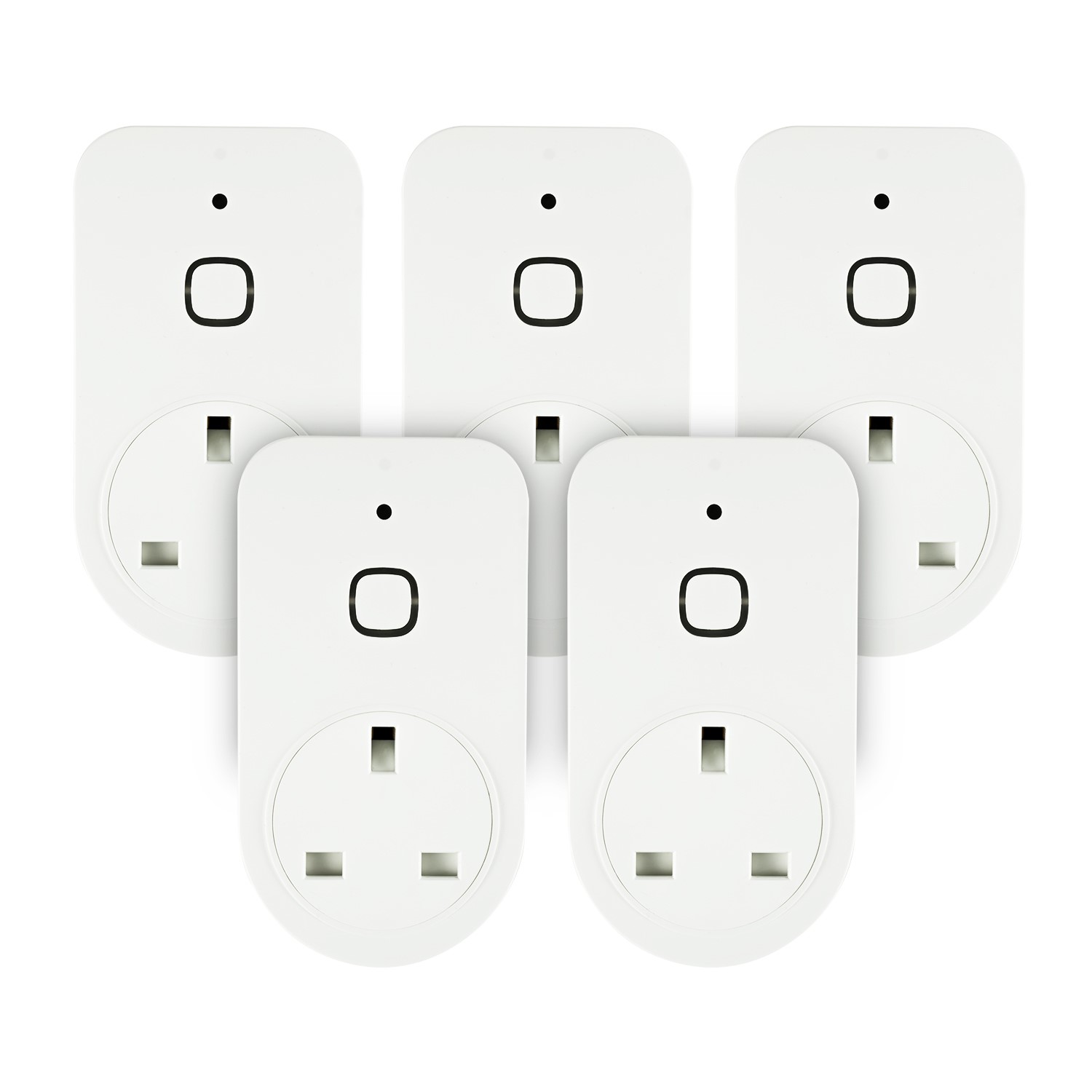 electriQ Smart Wi-Fi plug with power meter - Alexa/Google Home compatible - 5 Pack