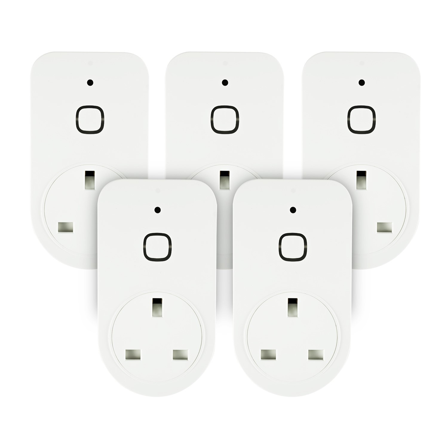 electriQ Smart Wi-Fi plug with power meter - Alexa/Google Home compatible - 5 Pack