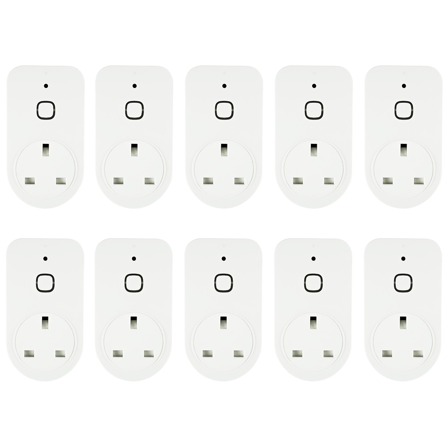 electriQ Smart Plug with power meter for energy monitoring - Alexa/Google Home compatible - 10 Pack