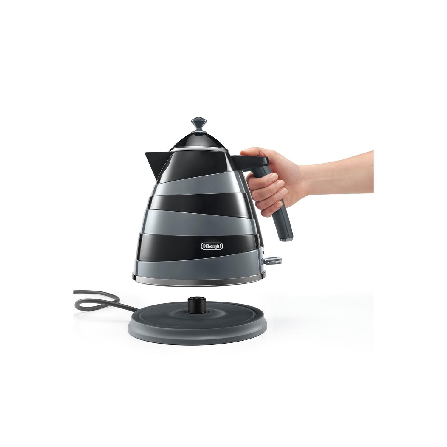 Delonghi Avvolta Kettle and Toaster Set Black Appliances Direct