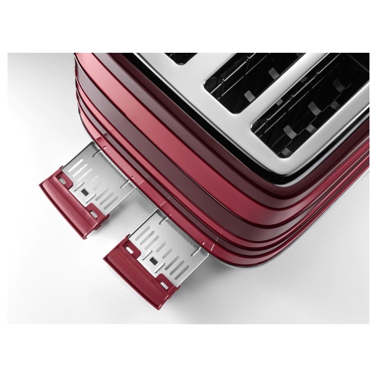 Delonghi Avvolta Kettle and Toaster Set - Red & Burgundy