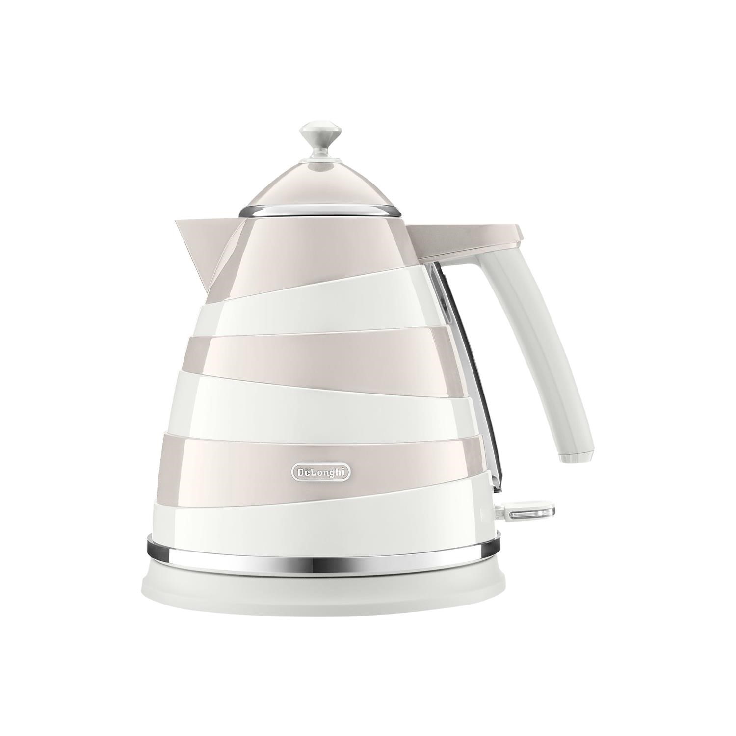 Delonghi Avvolta White and Cream Kettle and Toaster Set Appliances Direct