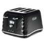 GRADE A1 - De Longhi CTJ4003.BK Brillante 4 Slice Toaster - Black