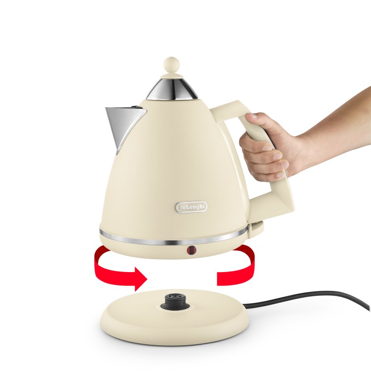 Delonghi Argento Flora Kettle and Toaster Set - Cream