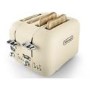 Delonghi CT04.BG Argento Flora 4 Slice Toaster - Cream