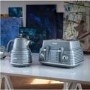 Delonghi Scolpito Kettle and Toaster Set - Azure Blue