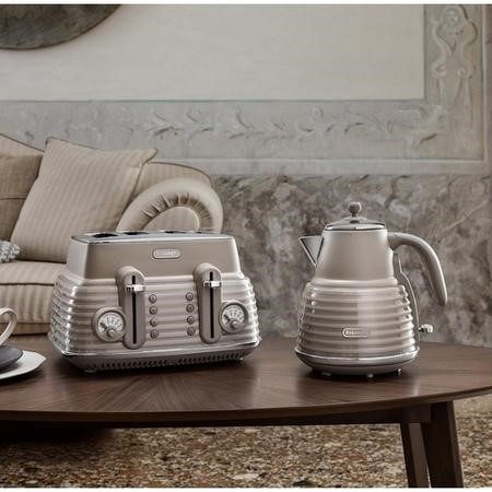 Kettle Toaster Delonghi Scultura Kettle Champagne Delonghi