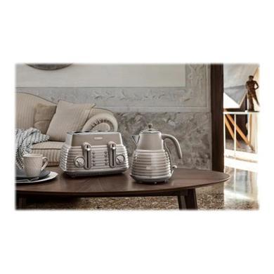 Delonghi Scolpito Kettle and Toaster Set - Beige