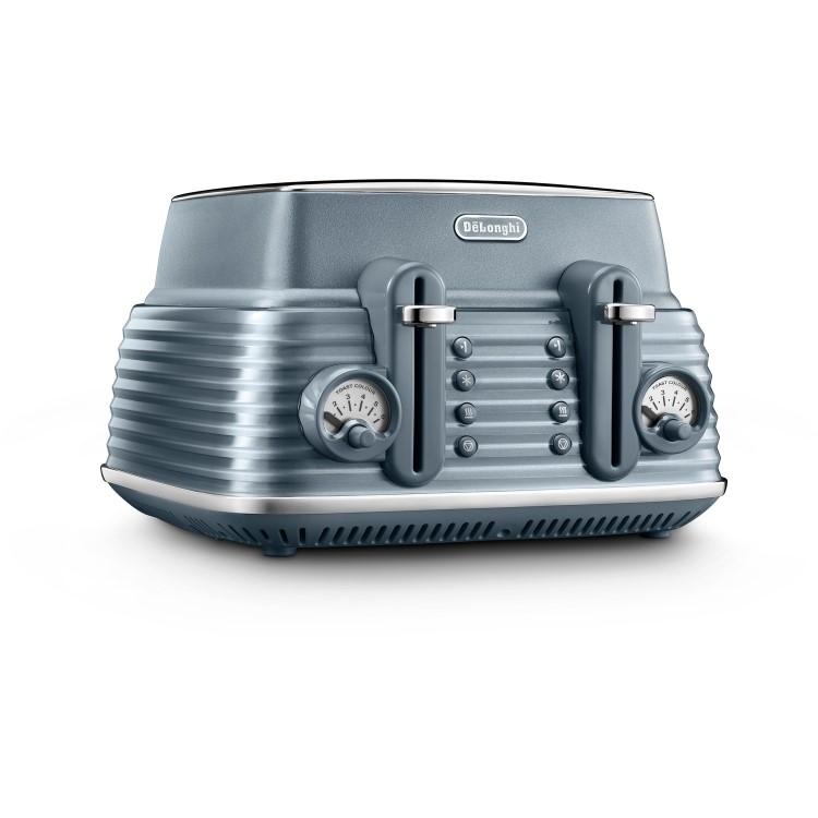 Delonghi Scolpito Kettle and Toaster Set - Azure Blue
