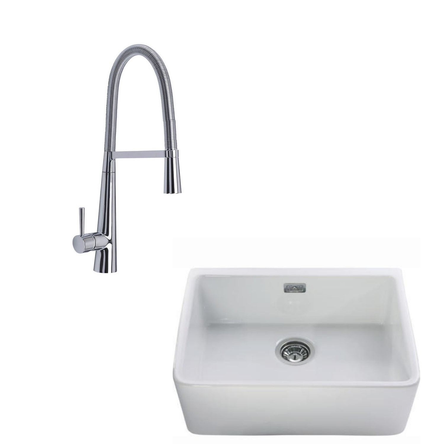 Single Bowl Belfast Sink Pull Out Tap Pack