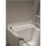 Kineduo Left Handed Walk-In Shower Bath with Screen and Black Panels 1700 x 750mm - Corner Installation