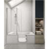 Walk In Shower Bath Left Hand with Bath Screen &amp; Bath Seat 1700 x 750mm - Kineduo