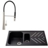 Double Bowl Composite Sink &amp; Stainless Steel Tap Pack