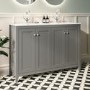 1200mm Grey Freestanding Double Vanity Unit with Basin - Kinsley