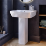 Black Freestanding Left Hand Shower Bath Suite with Toilet and Basin - Kona