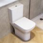 Black Freestanding Left Hand Shower Bath Suite with Toilet and Basin - Kona