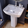 Chrome Freestanding Left Hand Shower Bath Suite with Toilet and Basin - Kona