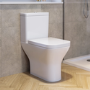 Chrome Freestanding Left Hand Shower Bath Suite with Toilet and Basin - Kona