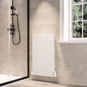 White Designer Vertical Single Panel Radiator 800 x 440mm - Laguna