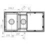 1.5 Bowl White Inset Granite Composite Kitchen Sink with Reversible Drainer - Enza Laurie