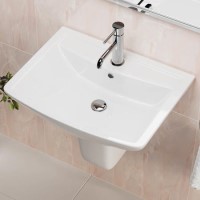 Modern Semi Pedestal Basin 556mm- Laurel Modern Semi Pedestal Basin 556mm- Laurel