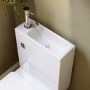 Close Coupled Open Back Toilet with Sink on Top & Chrome Fittings - Legend