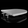 Close Coupled Open Back Toilet with Sink on Top & Black Fittings Cloakroom Suite - Legend