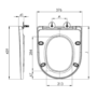 Close Coupled Open Back Toilet with Sink on Top & Black Fittings Cloakroom Suite - Legend