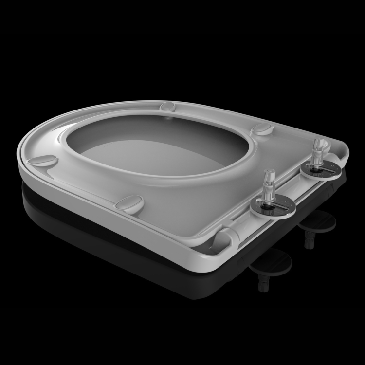 Close Coupled Open Back Toilet with Sink on Top & Black Fittings - Legend