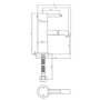 Close Coupled Open Back Toilet with Sink on Top & Black Fittings - Legend