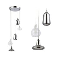 Chrome & Glass Cluster Pendant Light - Cascade