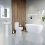 Modern Freestanding 1545mm Bath Suite with Toilet & Basin - Lisbon