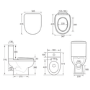 Modern Freestanding 1645mm Bath Suite with Toilet & Basin - Lisbon