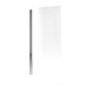 Freestanding Shower Bath Single Ended Right Hand Corner with Chrome Bath Screen 1650 x 740mm - Lisbon