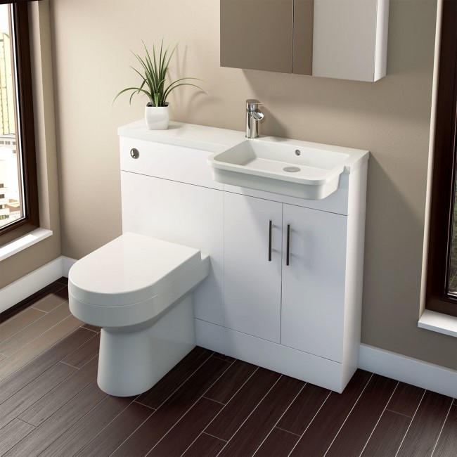 White Left Hand Cloakroom Suite